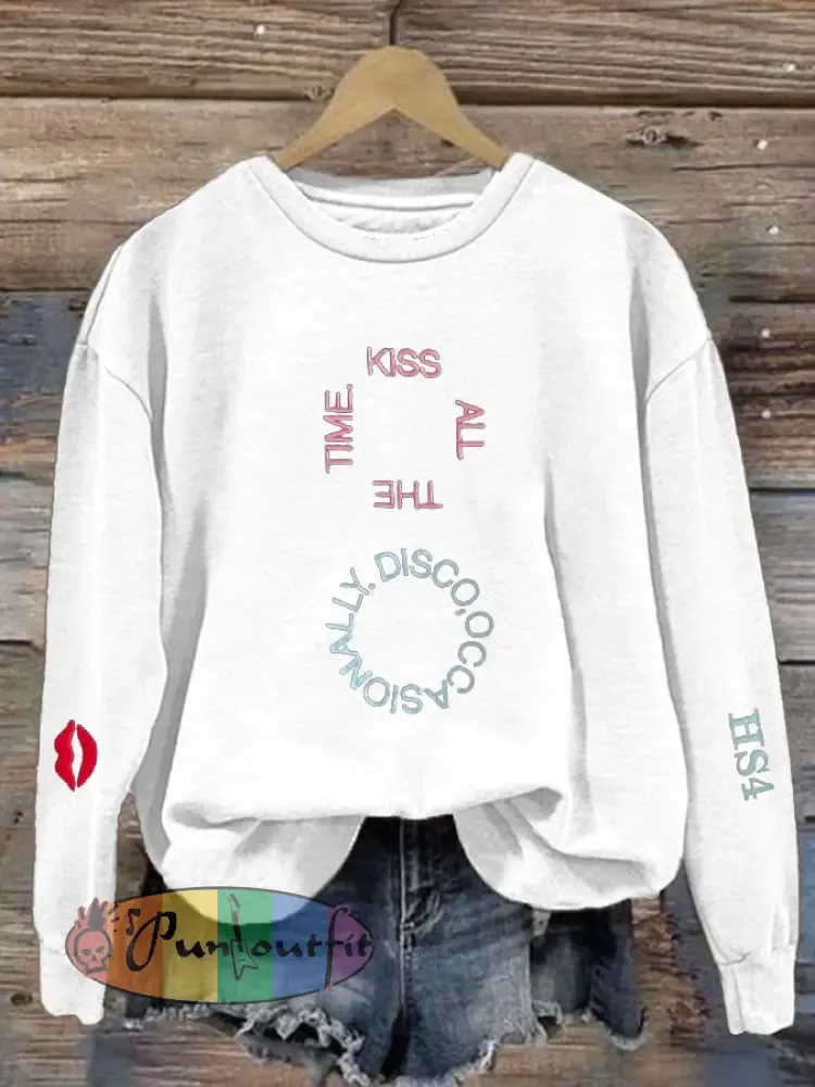 Women’s Singer Casual Printed polyester sweatshirt