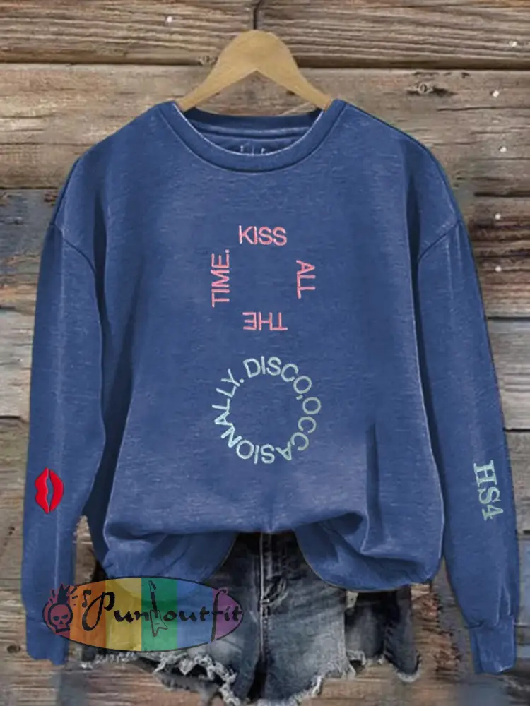 Women’s Singer Casual Printed polyester sweatshirt