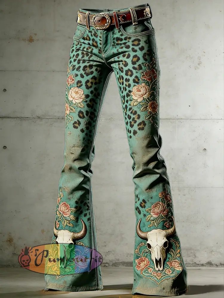 Women’s West Art Print Flared Trousers