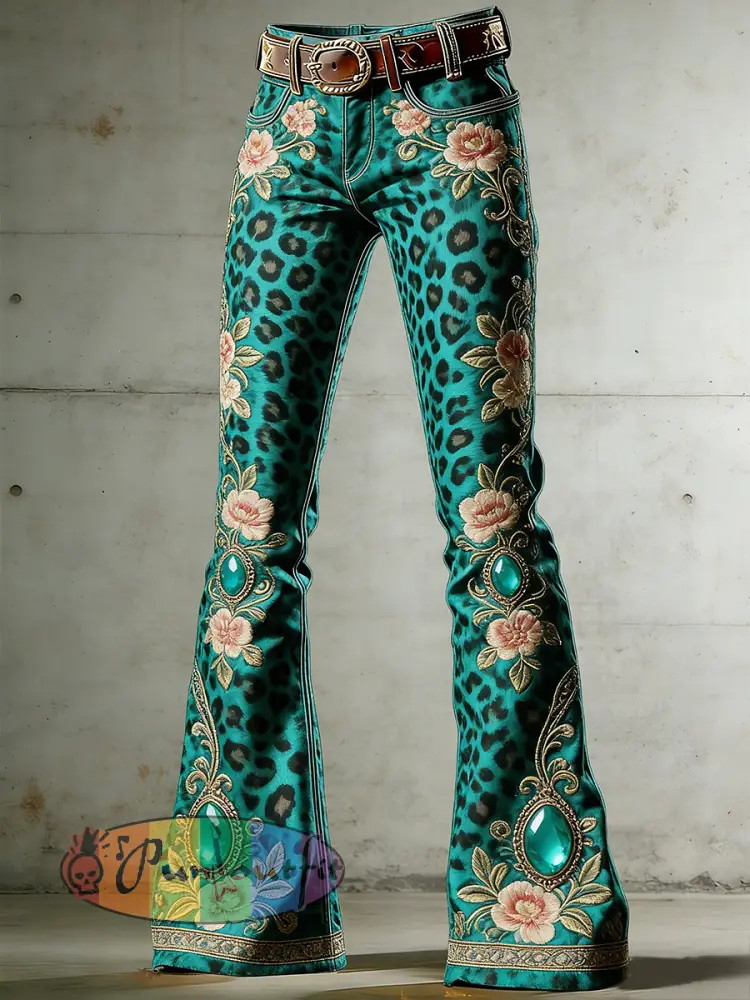 Women’s West Art Print Flared Trousers
