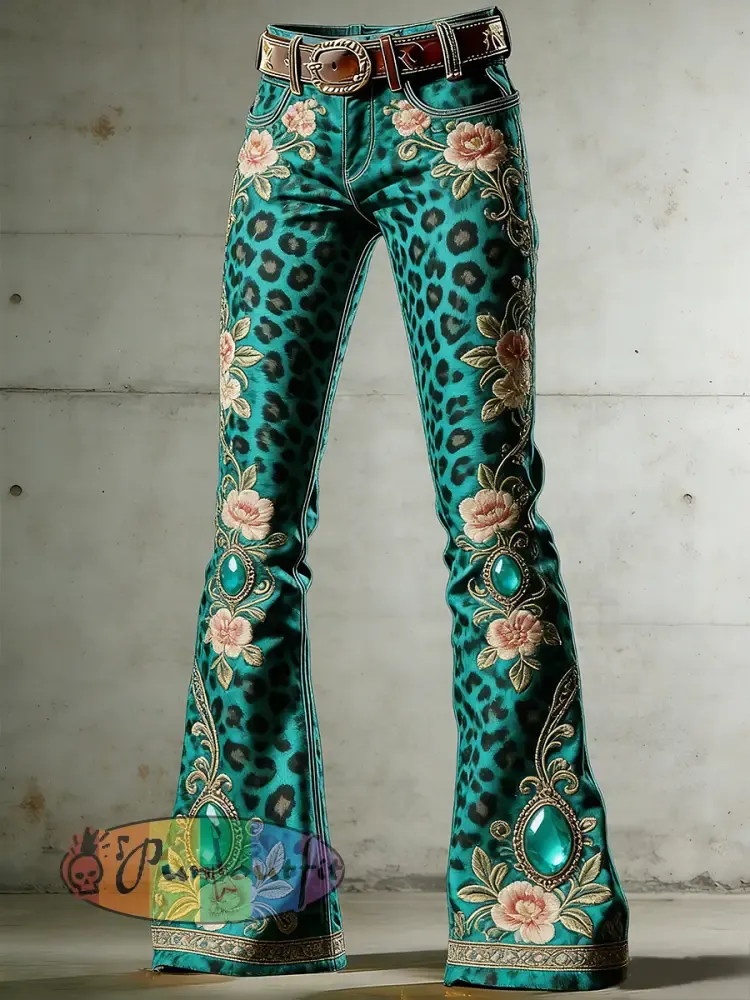 Women’s West Art Print Flared Trousers