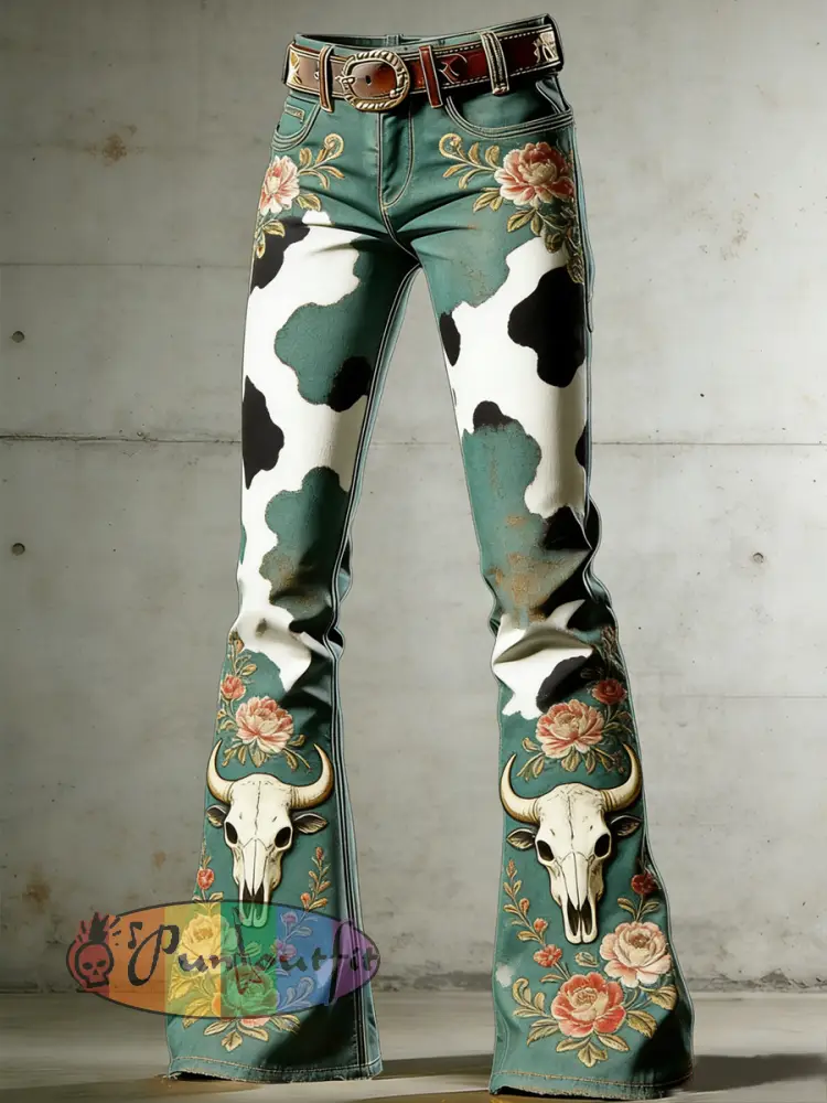 Women’s West Art Print Flared Trousers