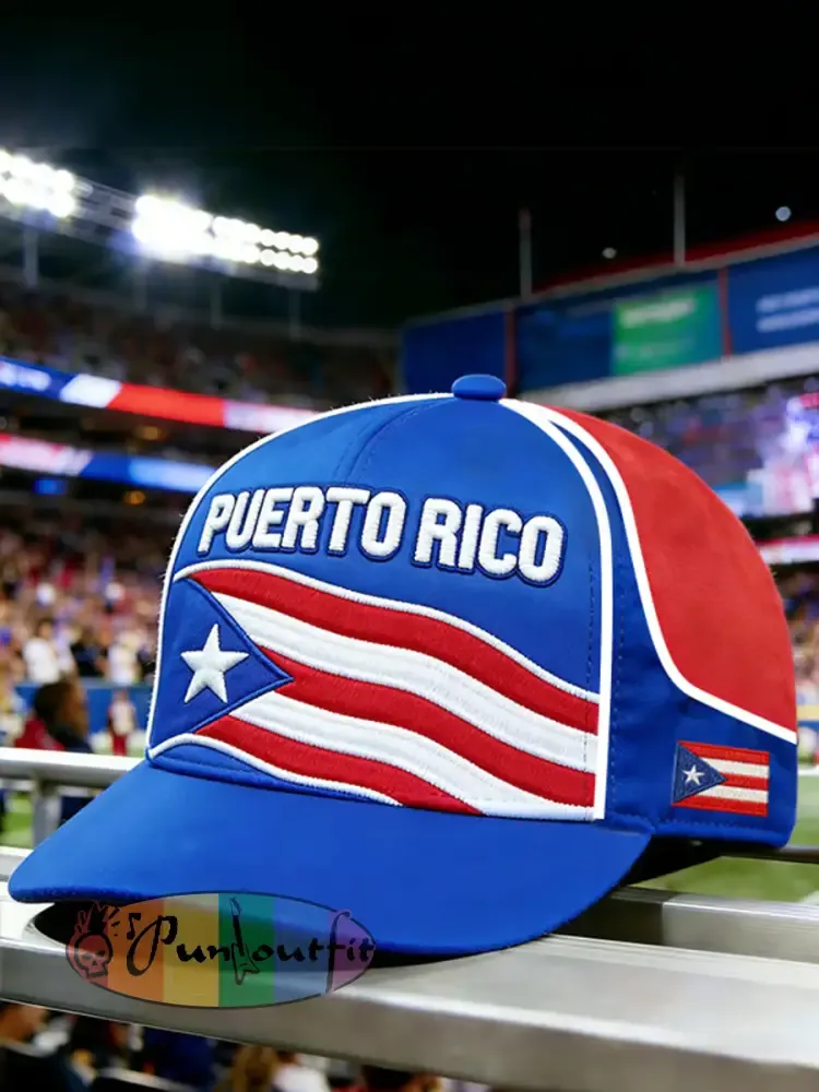 Unisex Puerto Rico Baseball Print Hat