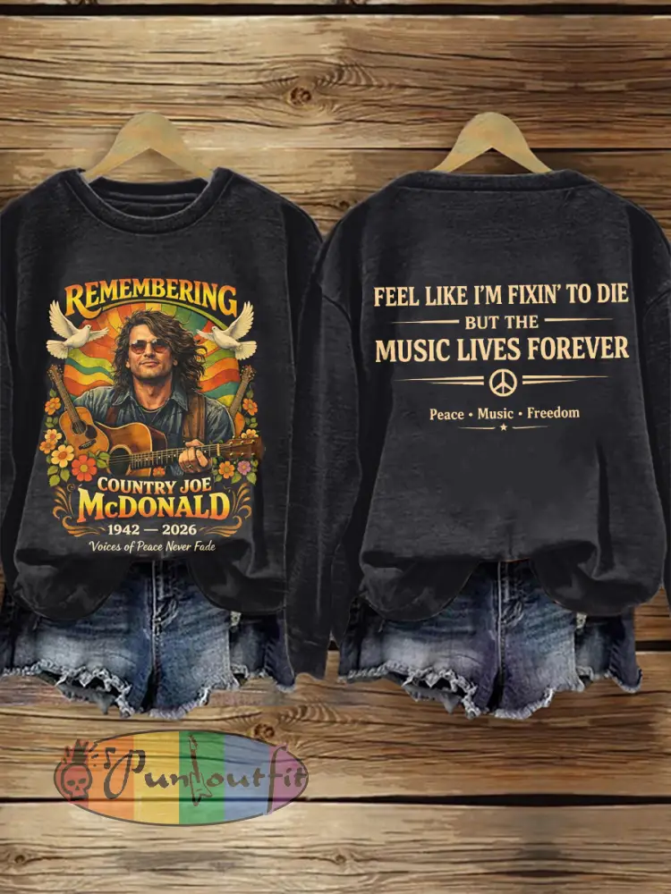 Women’s Country Joe Hippie Music Sweatshirt