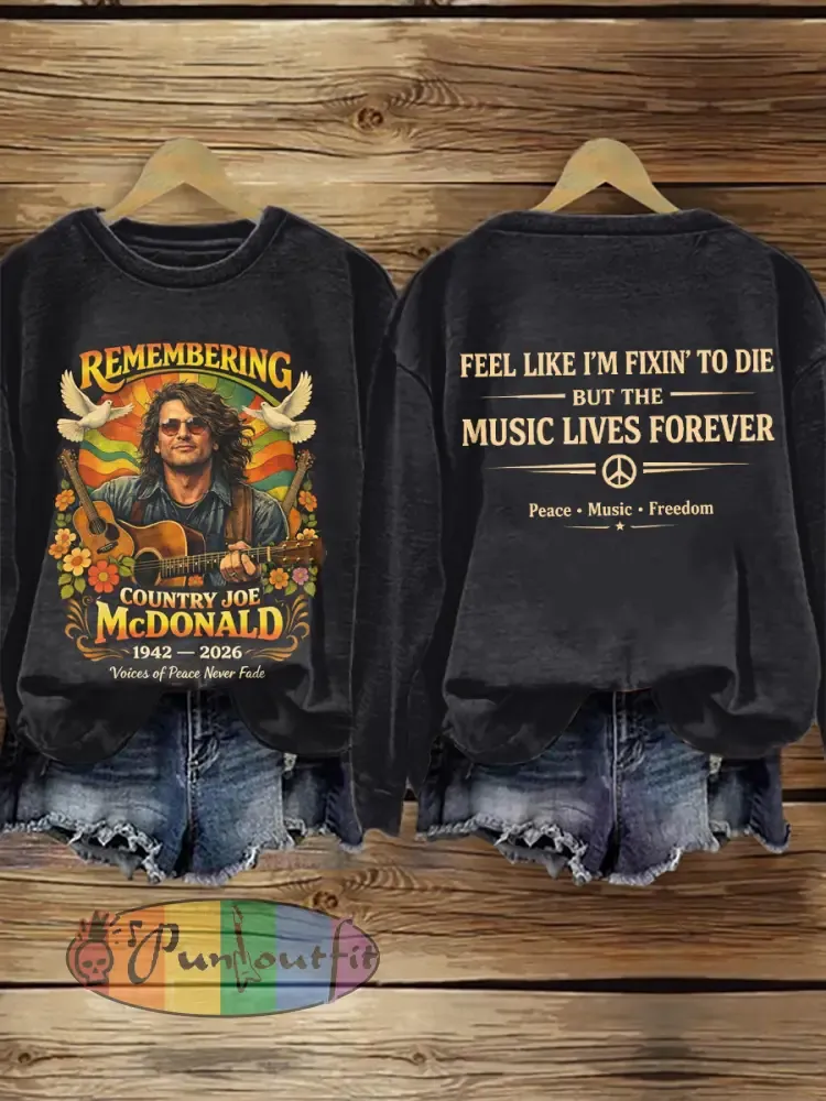 Women’s Country Joe Hippie Music Sweatshirt