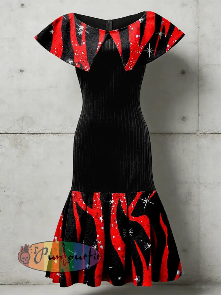 Women’s Psychedelic Flowers Art Printed Sleeveless Pleated Dress