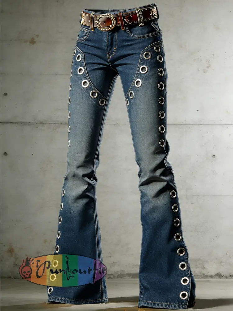 Women’s Art Print Flared Trousers