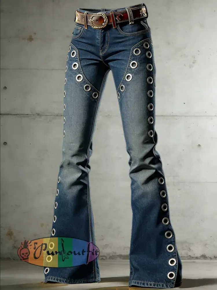 Women’s Art Print Flared Trousers