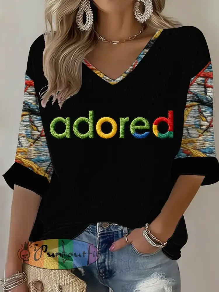 Women’s Lemon Roses Music Lover Printed Waffle T-shirt