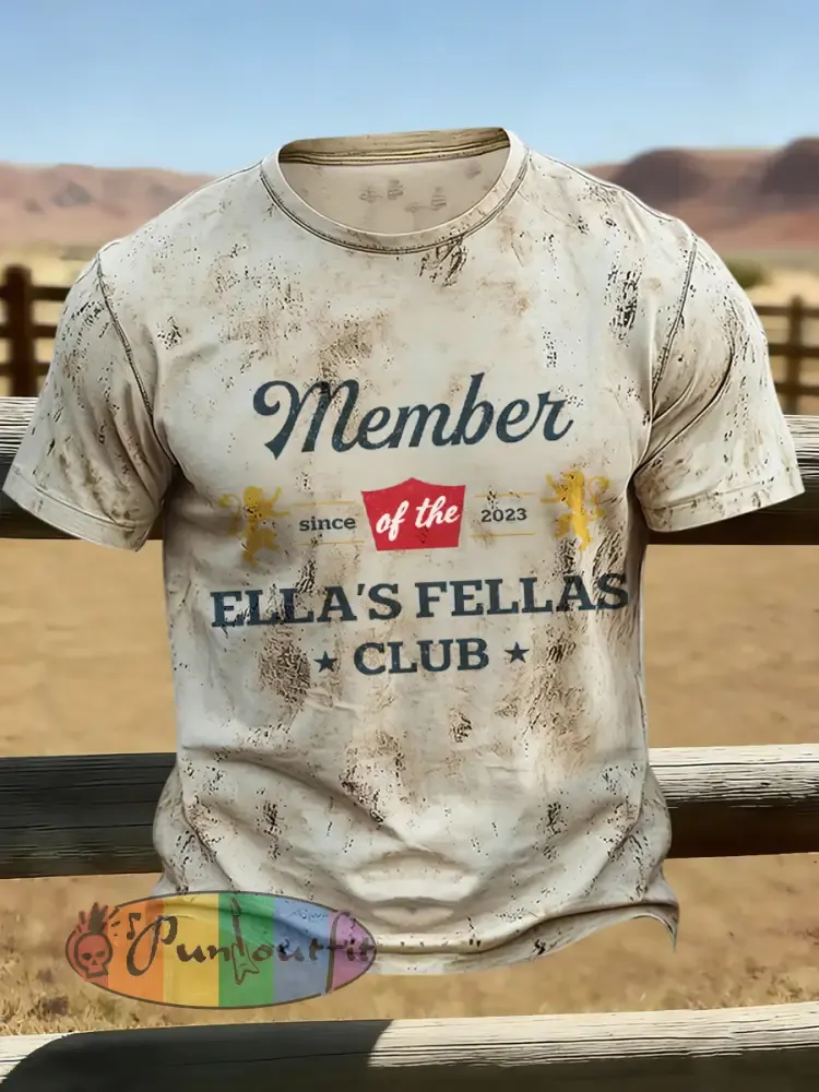 Men’s Vintage Ella’s Fellas Print Country Music Inspired T-Shirt