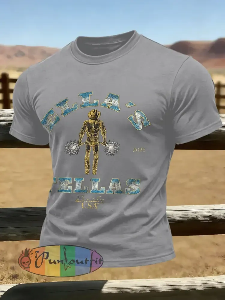 Men’s Vintage Ella’s Fellas Print Country Music Inspired T-Shirt