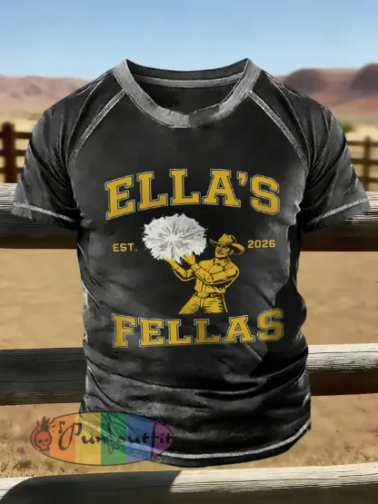 Men’s Vintage Ella’s Fellas Print Country Music Inspired T-Shirt
