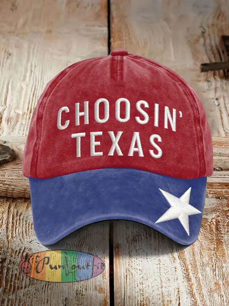 Unisex Vintage Choosin’ Texas Print Country Music Inspired Cap - As picture · ONE