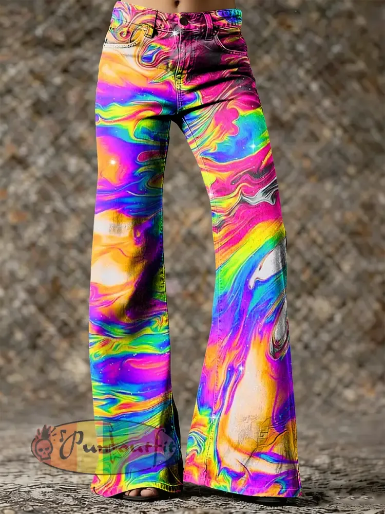 Women’s Psychedelic Art Print Trousers