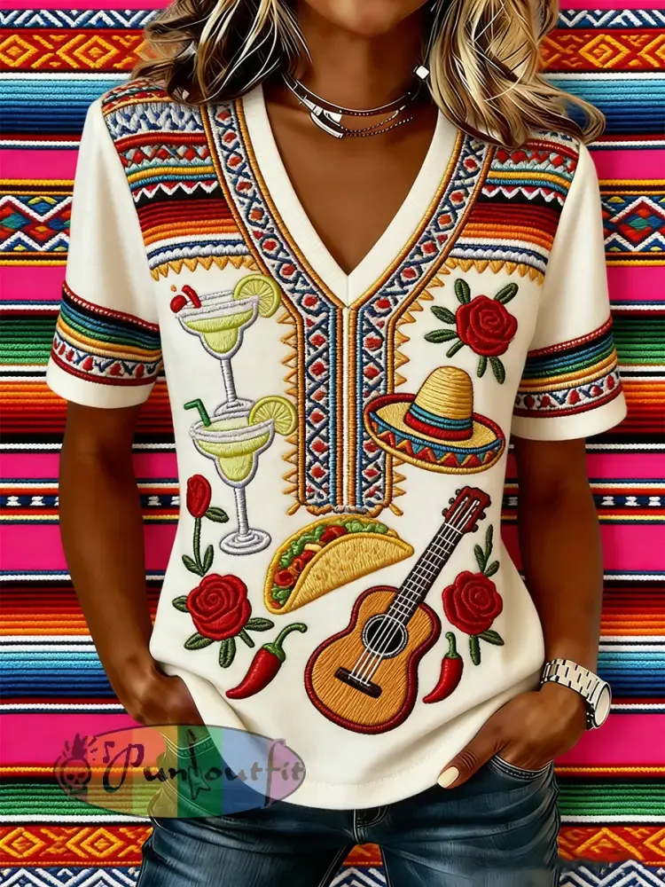 Women’s Mexican Art Cinco de Mayo T-Shirt