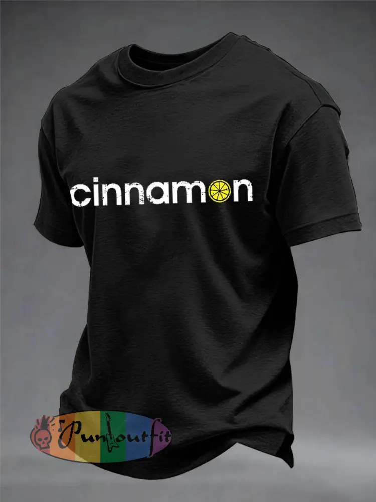 Men’s Lemon Roses Music Lover Printed imitation cotton short-sleeved T-shirt