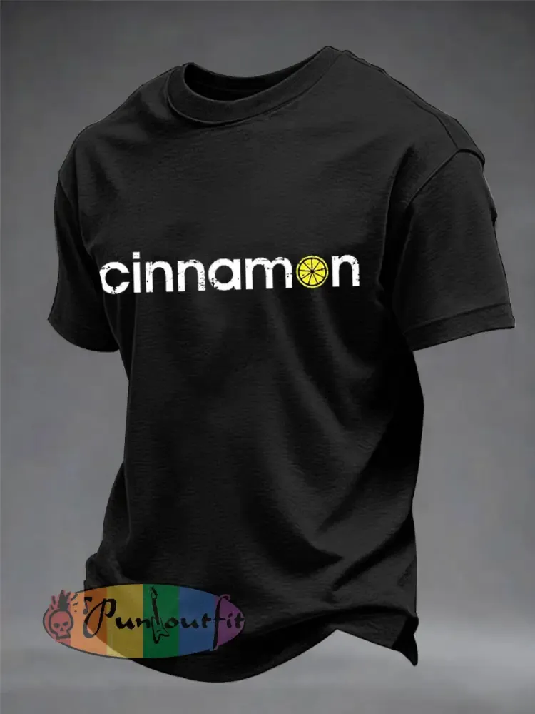 Men’s Lemon Roses Music Lover Printed imitation cotton short-sleeved T-shirt