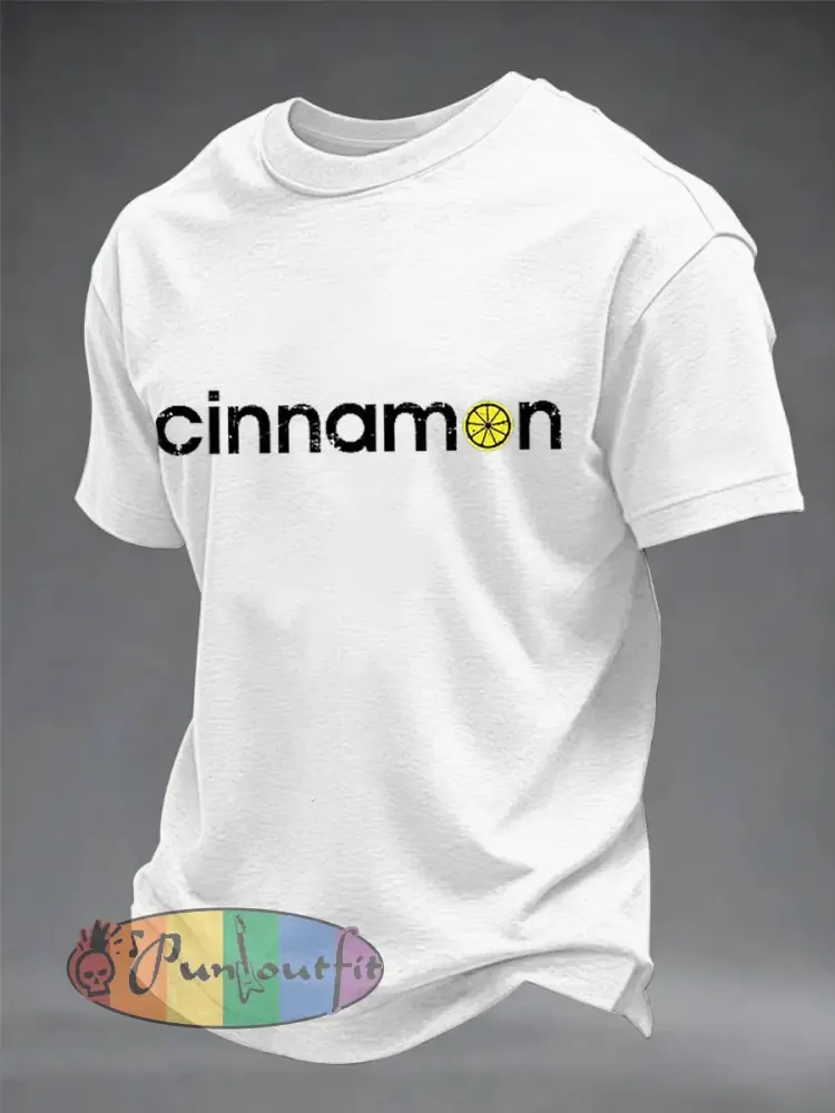 Men’s Lemon Roses Music Lover Printed imitation cotton short-sleeved T-shirt