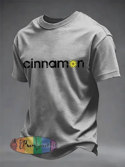 Men’s Lemon Roses Music Lover Printed imitation cotton short-sleeved T-shirt
