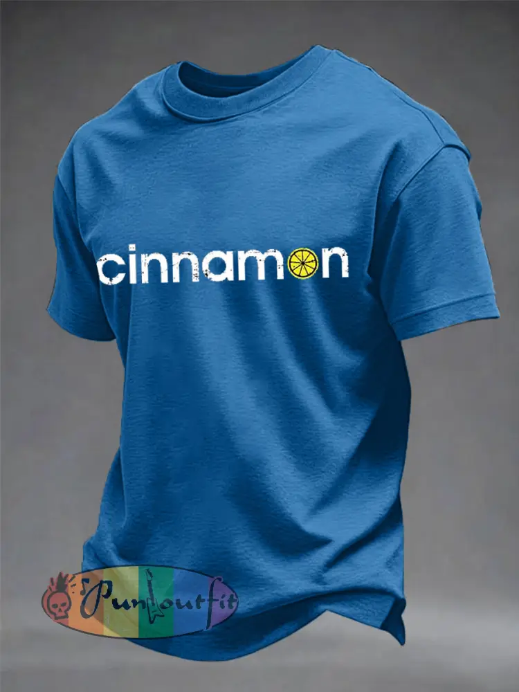 Men’s Lemon Roses Music Lover Printed imitation cotton short-sleeved T-shirt