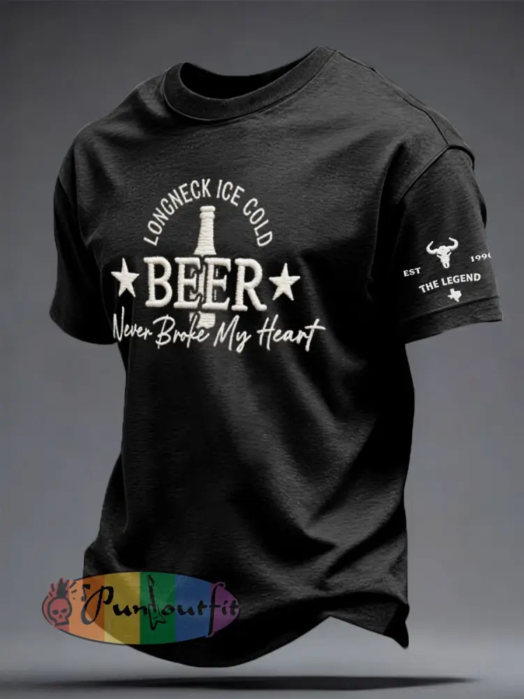 Men’s Western Style Country Music Lover Combs Printed T-shirt