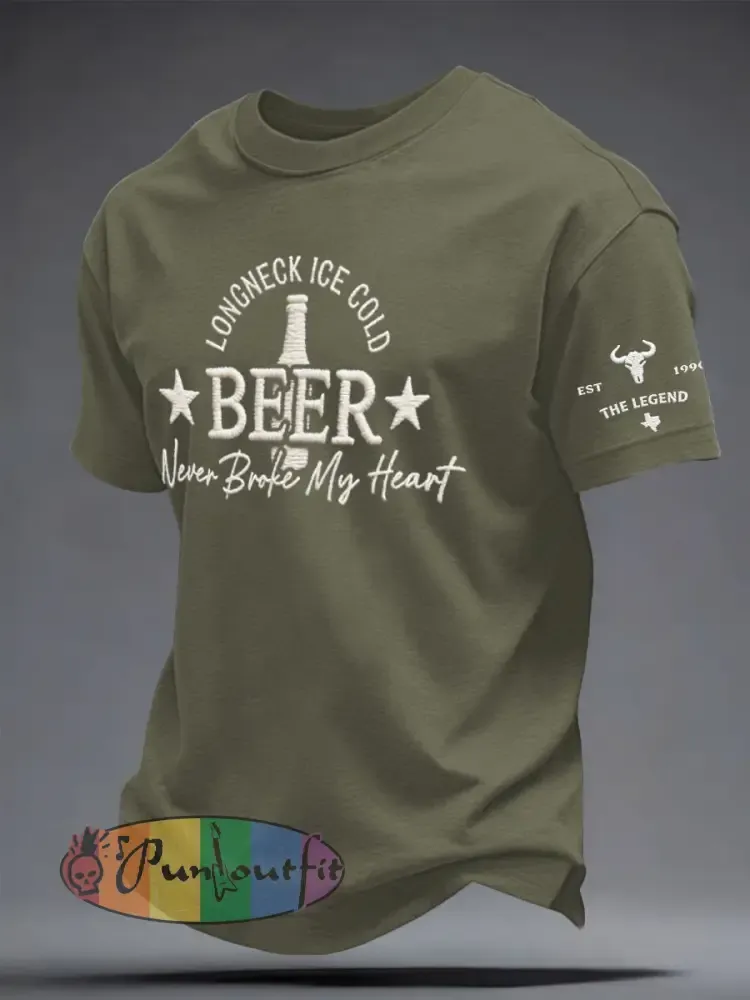 Men’s Western Style Country Music Lover Combs Printed T-shirt