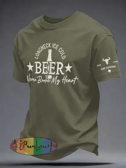 Men’s Western Style Country Music Lover Combs Printed T-shirt
