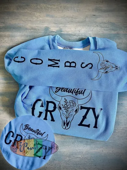 Women’s Western Style Country Music Lover Combs Printed Sweatshirt