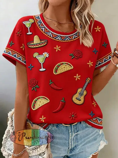 Women’s Mexican Art Cinco de Mayo T-Shirt