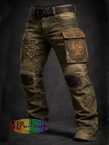 Men’s Retro Business Style Casual Work Trousers