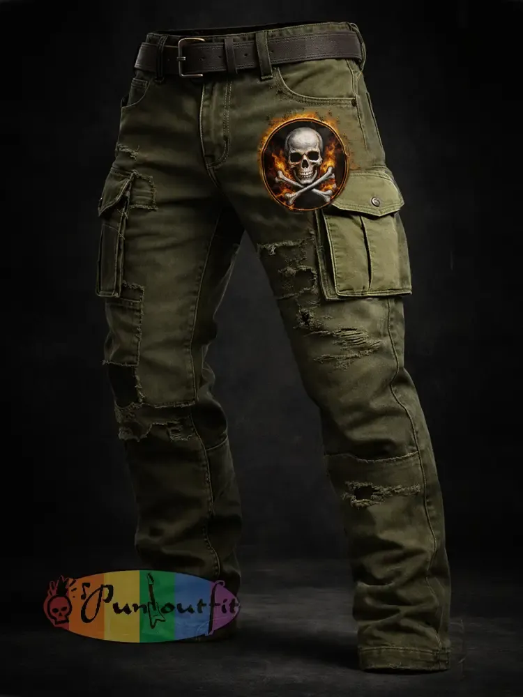 Men’s Retro Business Style Casual Work Trousers