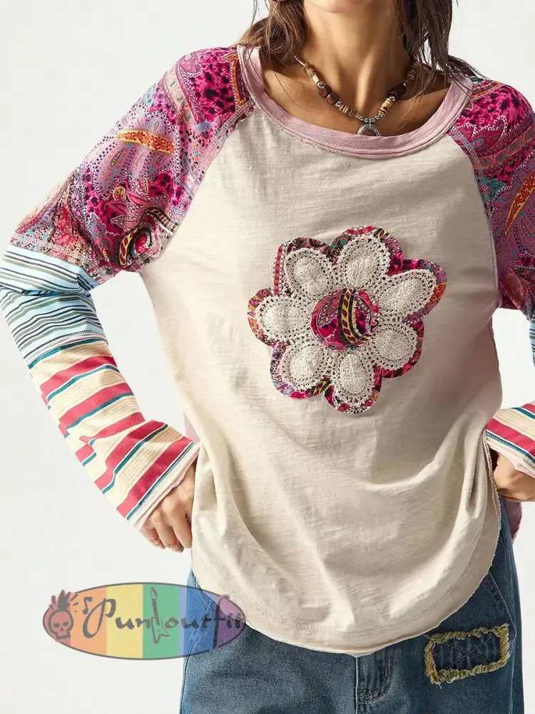 Women’s Hippie Floral Casual T-Shirts