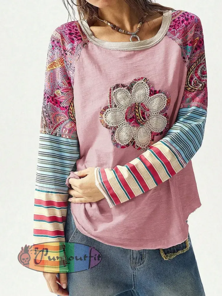 Women’s Hippie Floral Casual T-Shirts
