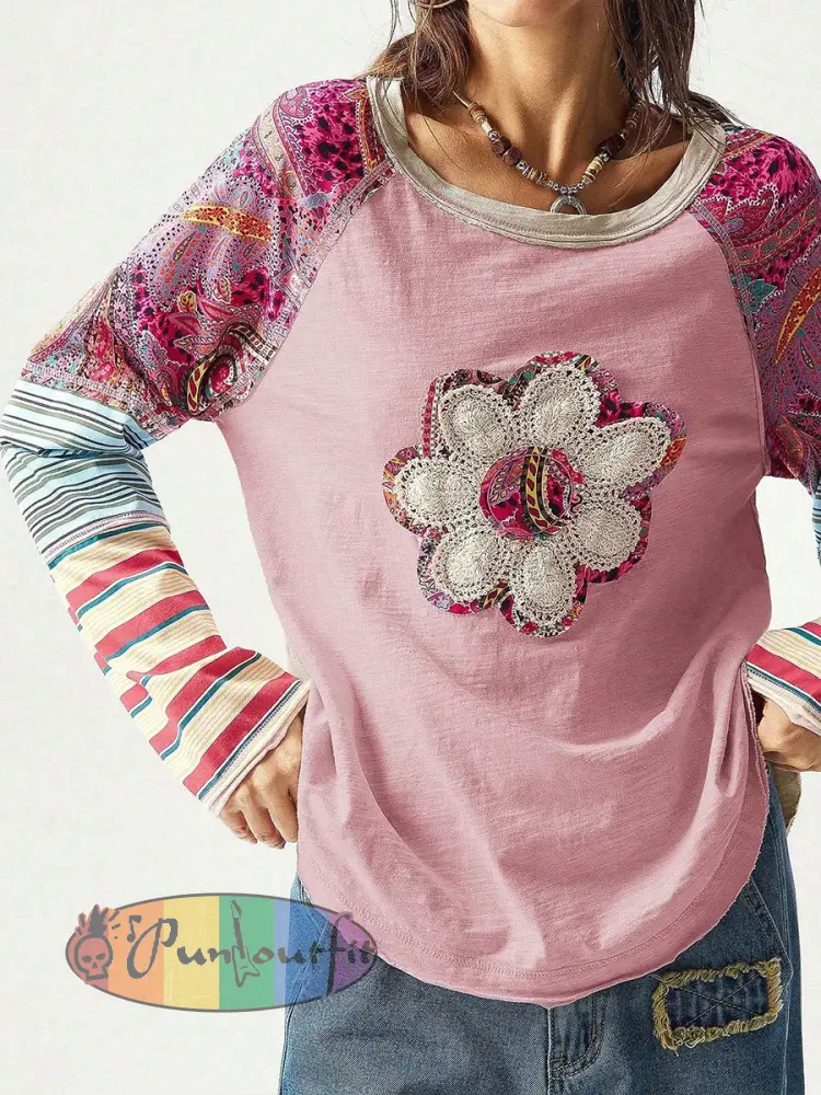 Women’s Hippie Floral Casual T-Shirts