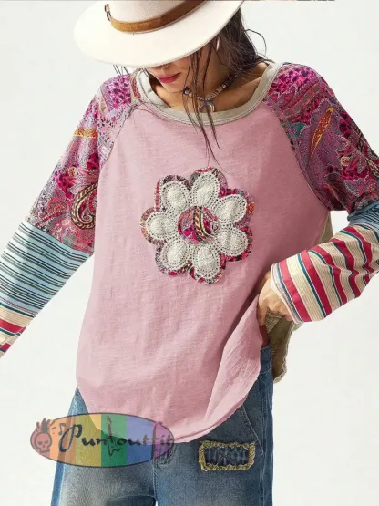 Women’s Hippie Floral Casual T-Shirts