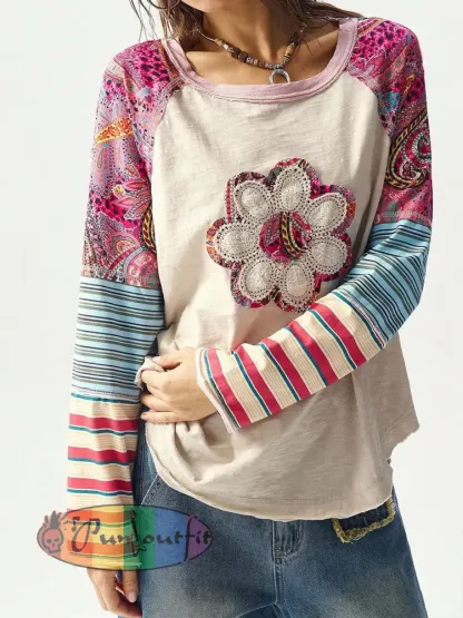 Women’s Hippie Floral Casual T-Shirts