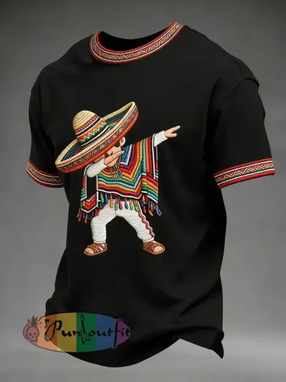 Men’s Cinco de Mayo Print Casual T-Shirt