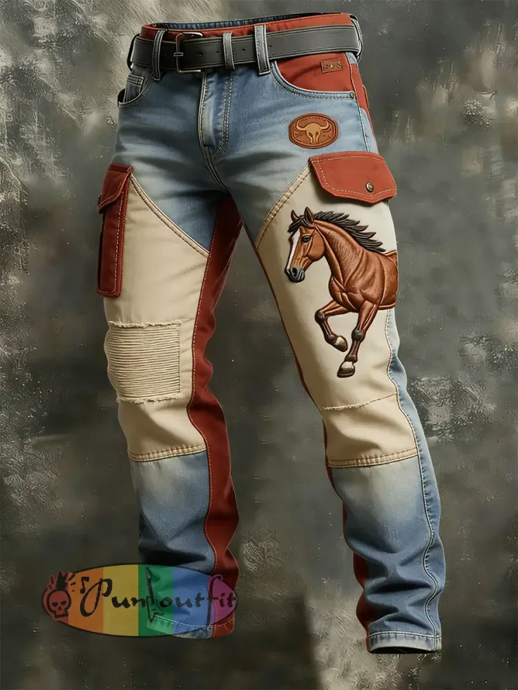 Men’s Retro Business Style Casual Work Trousers