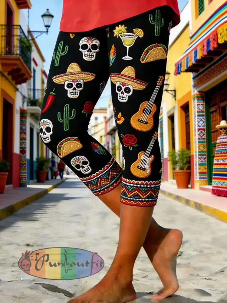 Women’s Mexican Cinco de Mayo 3/4 leggings