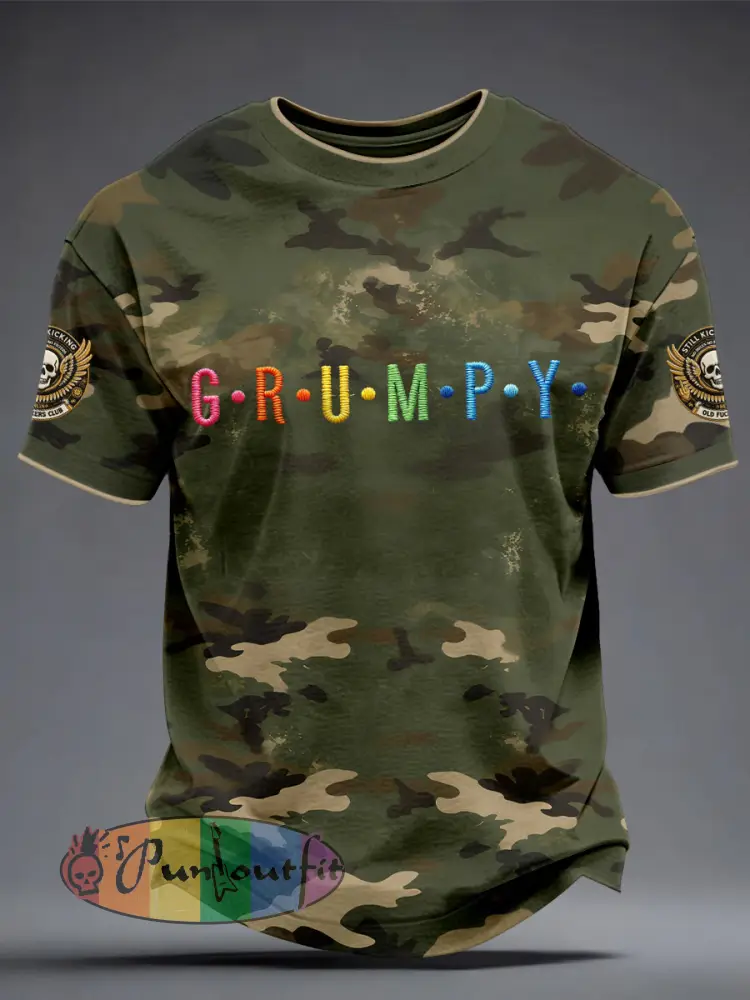 Men’s old fuckers club grumpy camouflage T-shirts