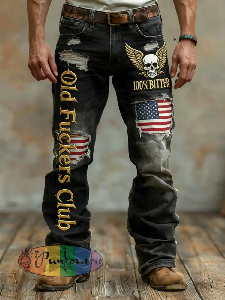Men’s Vintage Old Fuckers Club Casual Pants