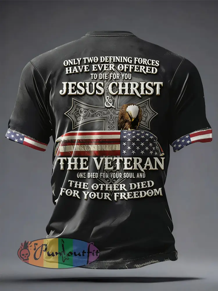 Men’s Veteran Memorial Day Printed T-shirt