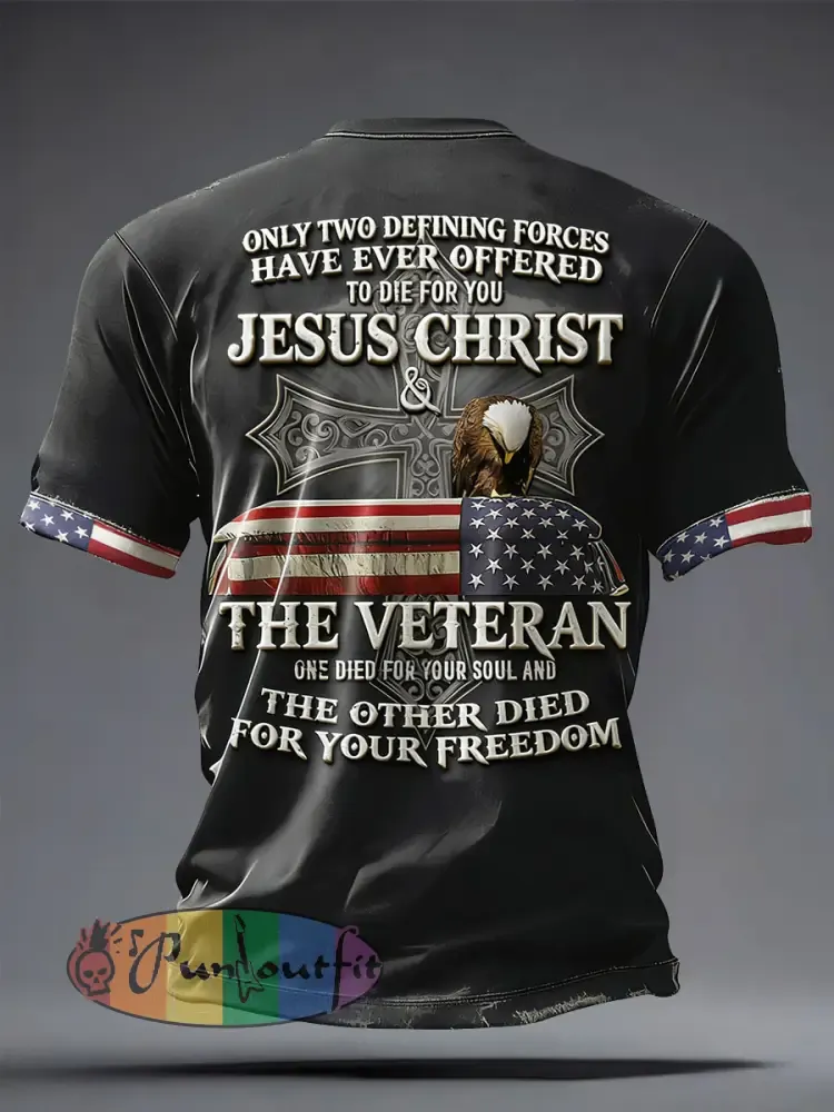 Men’s Veteran Memorial Day Printed T-shirt