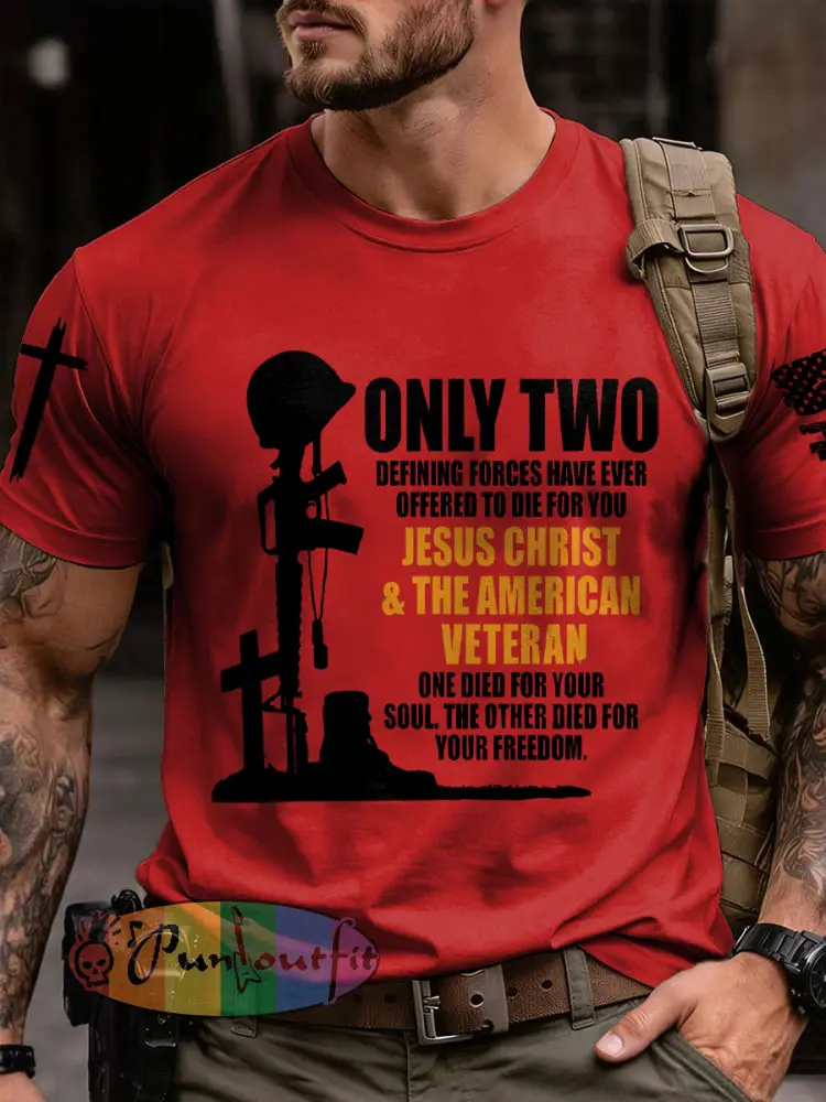 Men’s Veteran Memorial Day Printed T-shirt