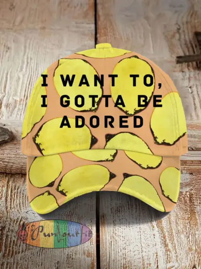 Unisex Lemon Roses Music Lover Printed Hat - As picture · ONE