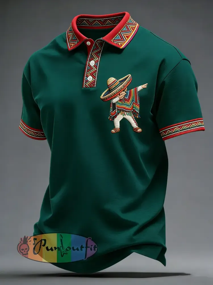 Men’s Cinco de Mayo Printed Casual Shirt
