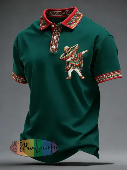 Men’s Cinco de Mayo Printed Casual Shirt