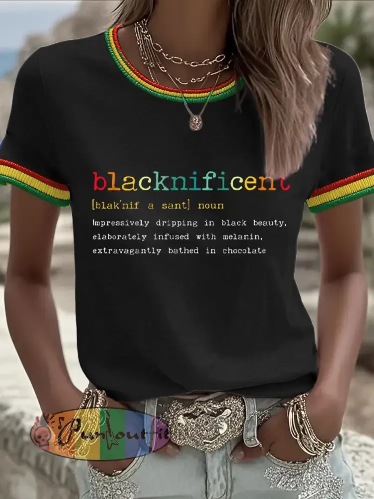 Women’s Juneteeth Black History Pride Printed T-shirt