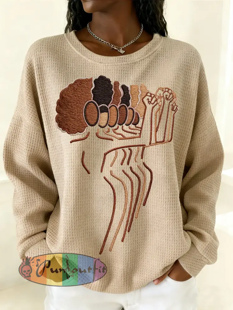 Women’s Juneteeth Black History Pride Printed Sweatshirt