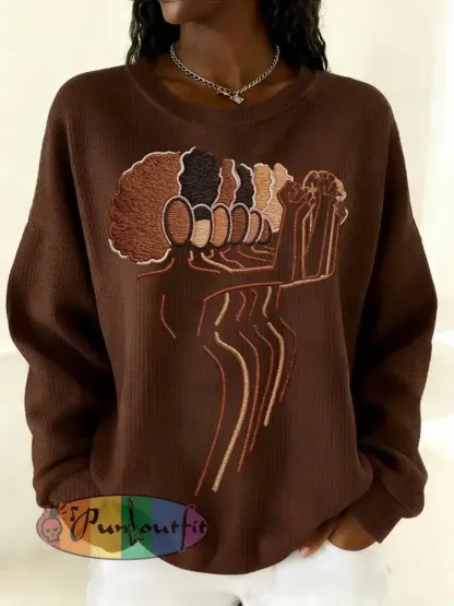 Women’s Juneteeth Black History Pride Printed Sweatshirt